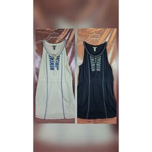 2 XXL Dresses by G.H. Bass & Co.  Blue Dress & White Dress NWT